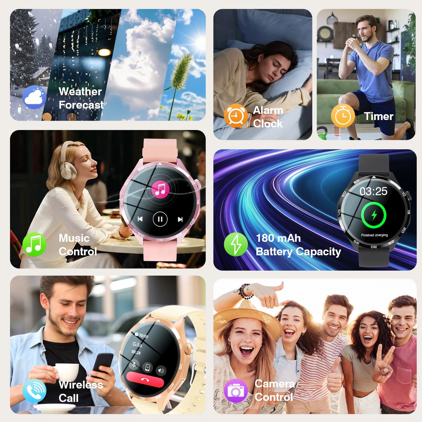 New Full Touch High Definition Men's & Women's Sports Smartwatch Features/Answering Calls, Motion Tracking For Android & Iphone