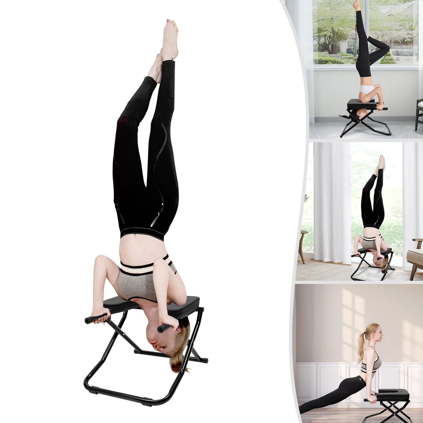 Yoga Inversion Chair Headstand Bench Trainer for Practice/Head Stand Shoulder stand and Strength Training