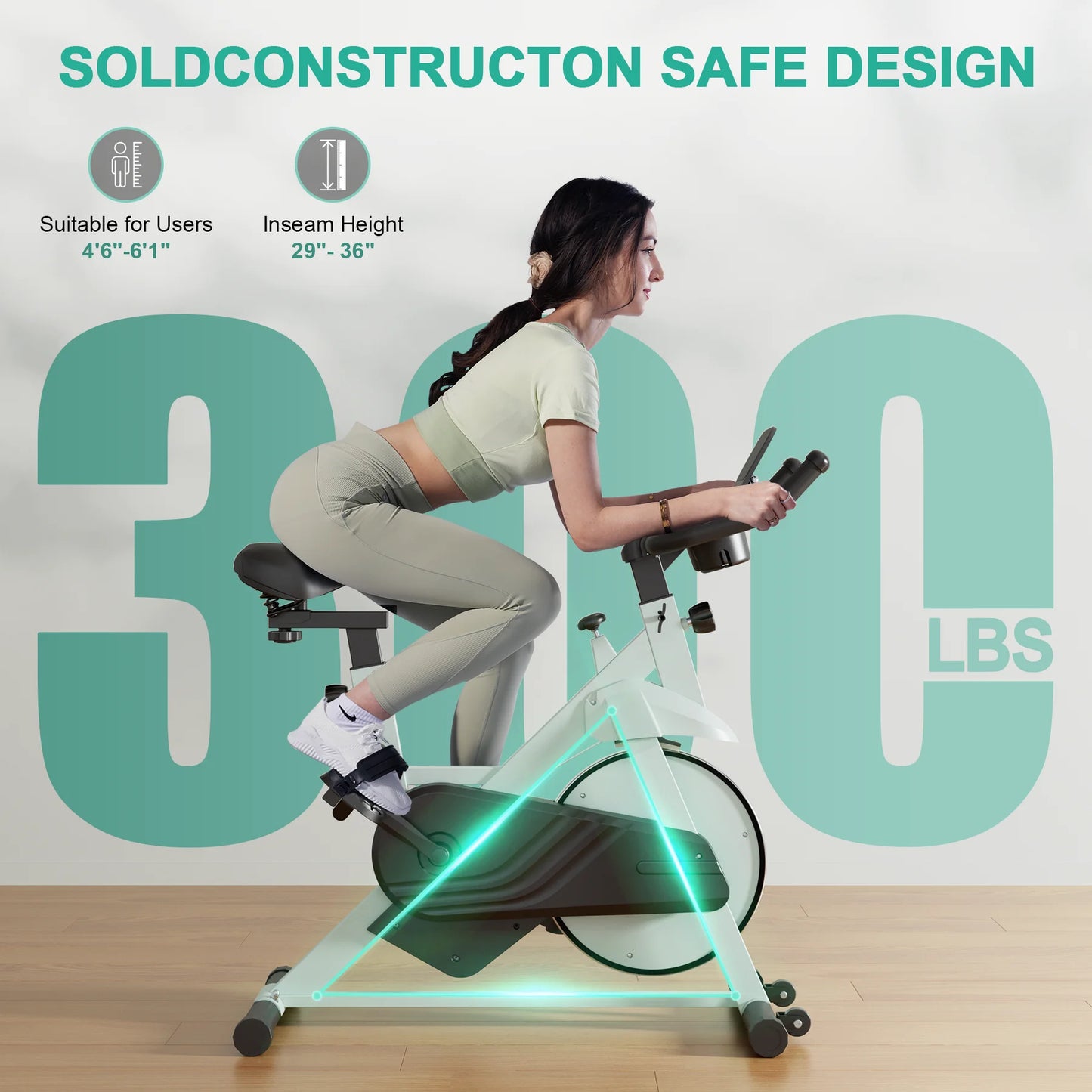 Superun Exercise Bike, 32-Level Magnetic Resistance Stationary Bikes/for Home Low Noise Workout Cycling Bike for Home