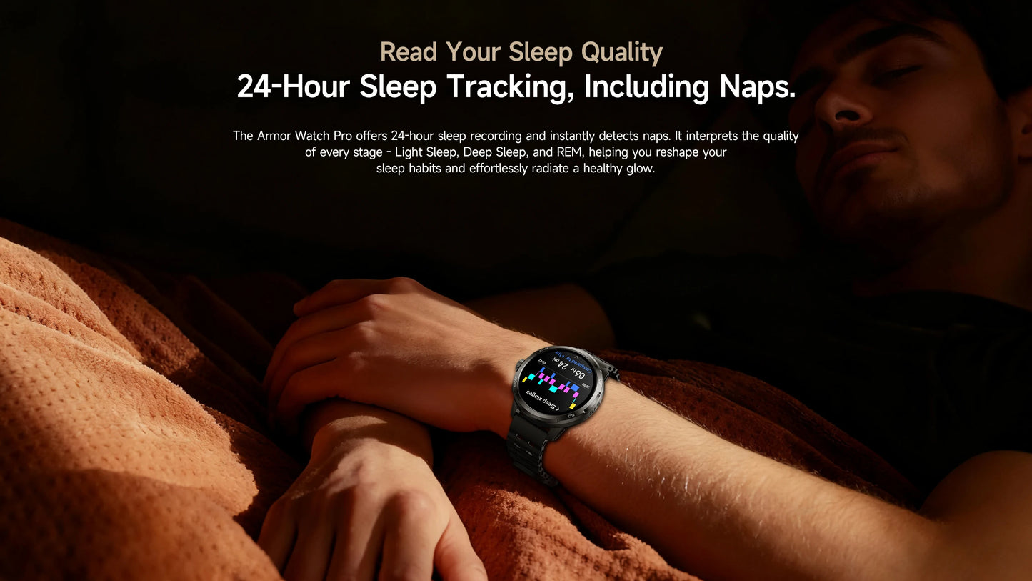 Ulefone Armor Watch Pro 1.5" AMOLED Smartwatch with Built-in GPS/Heart Rate Monitoring Sports Watch for Men & Women