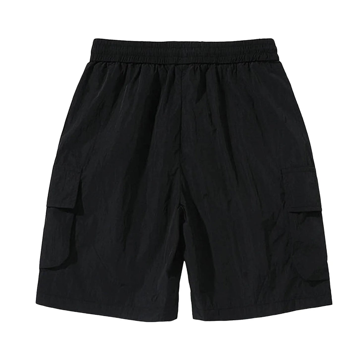 Men's Cargo Shorts Elastic Waistband Drawstring Summer Casual/Pockets Cotton Shorts Large Size Outdoor Jogging Shorts