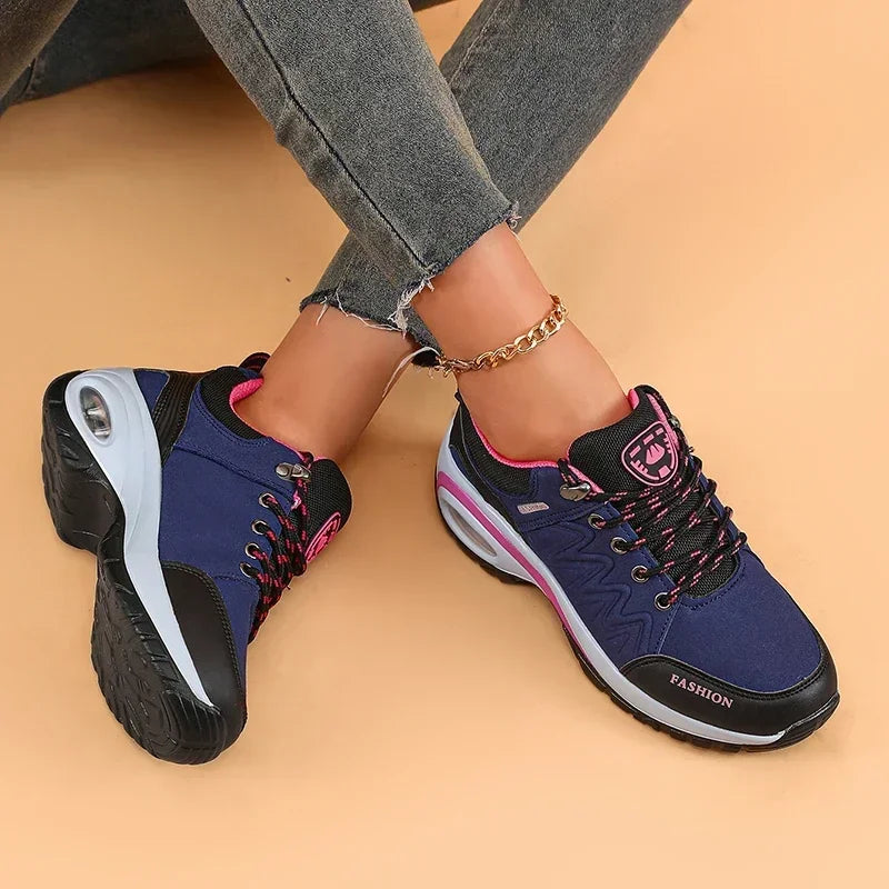 Women's Hiking Shoes Fashionable Luxurious Wedge Running Shoes/Shock-absorbing Breathable Comfortable Outdoor Camping Sneakers
