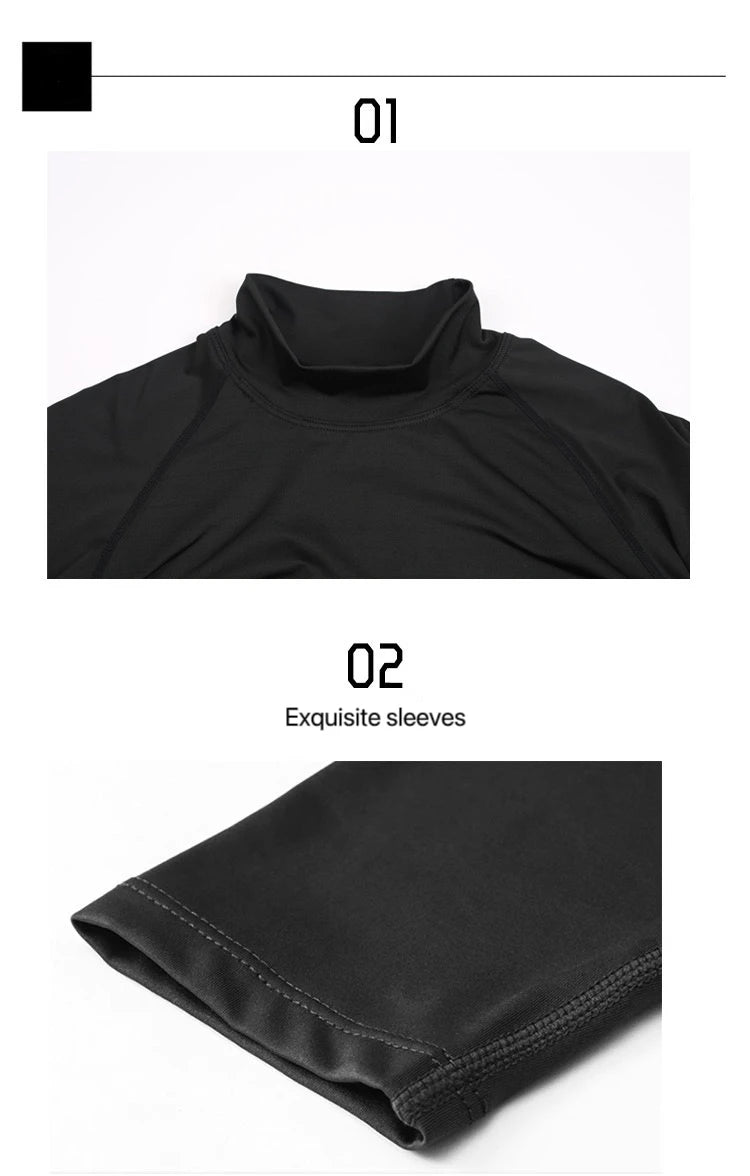 1pcs Men T-Shirts Running Shirt Boys Basketball Shirts/Men's Jersey Sportswear Jogging Quick Dry Mock Neck Fitness Tops