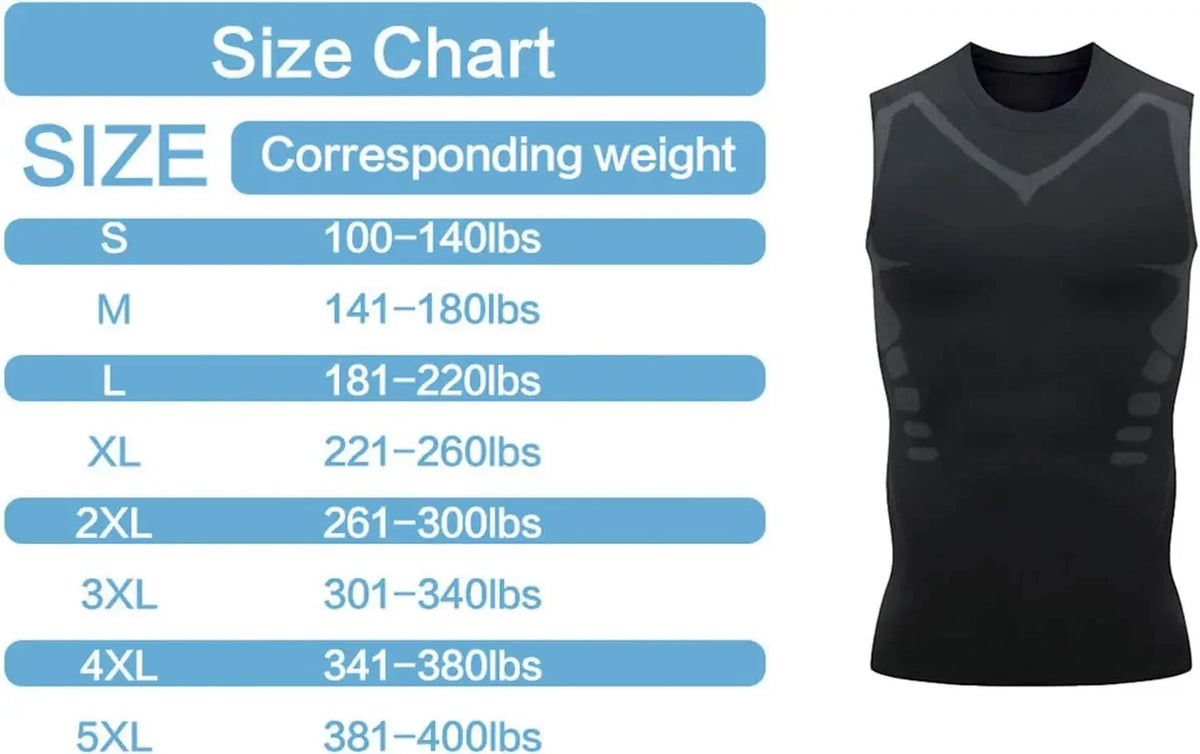 New Fashion Trends Summer Men Shapewear Ionic Shaping Vest Sleeveless Shirt Tight Compression Shirts Tank Top Breathable Ice Silk Vest
