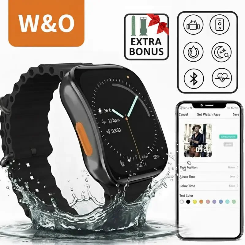 Smart Watch For Women Men, 1.83'' HD Full Touch Screen/Wireless Calling Smartwatch (Answer/Make Call) Activity Tracker 100+ Sport Modes