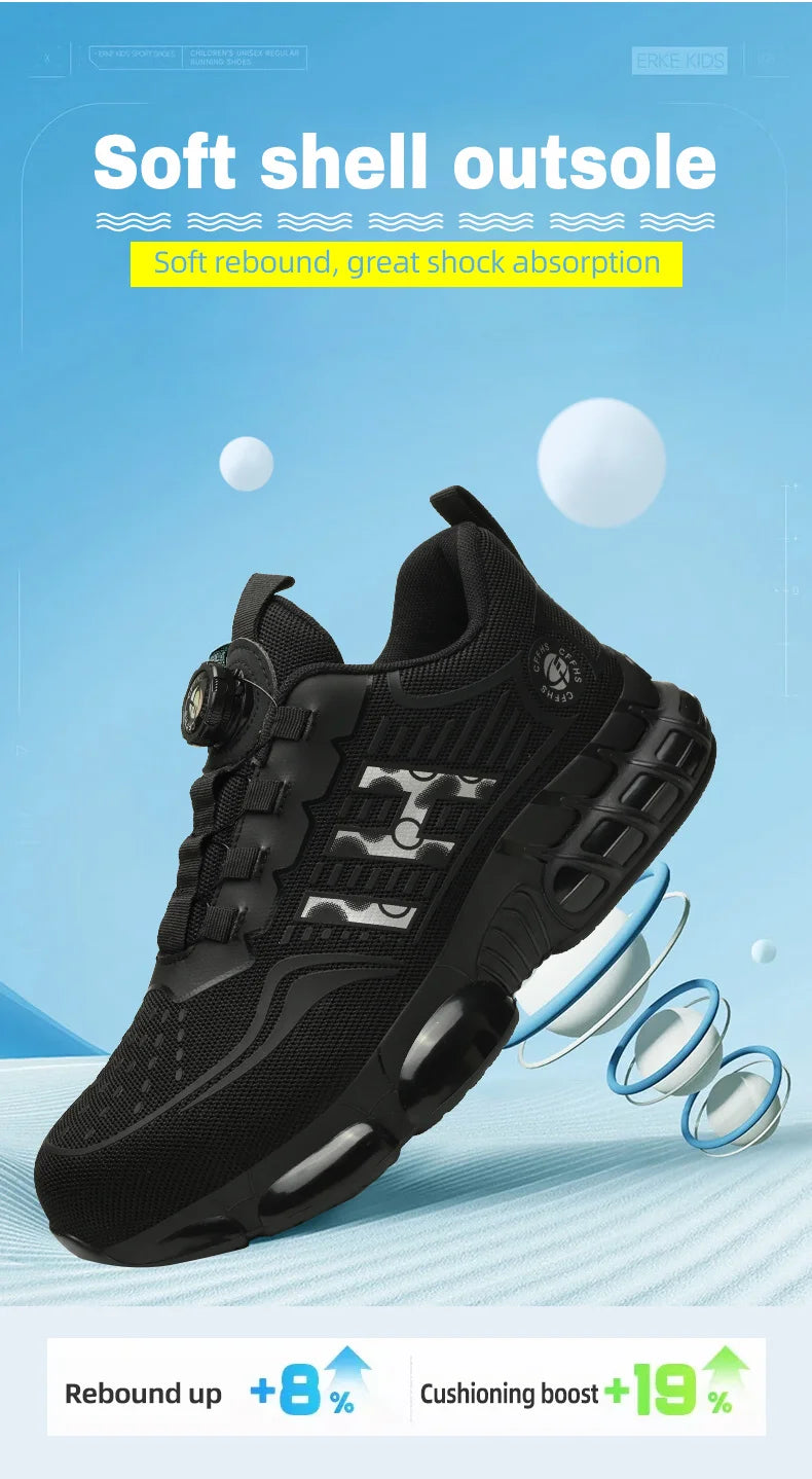 Lace-Free Men's Breathable Casual Work/Safety Shoes with Impact and Puncture Resistance