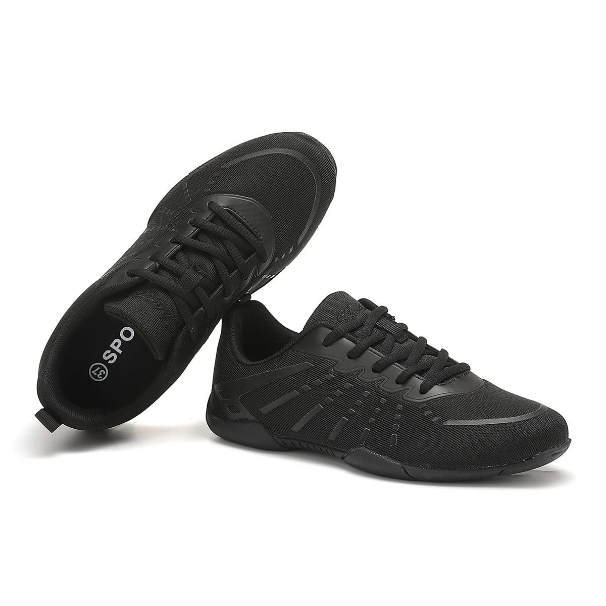 Women White Cheerleading Shoes Breathable Mesh Light Non Slip/Flat Gymnastics Dance Training Competition Sneakers For Girls