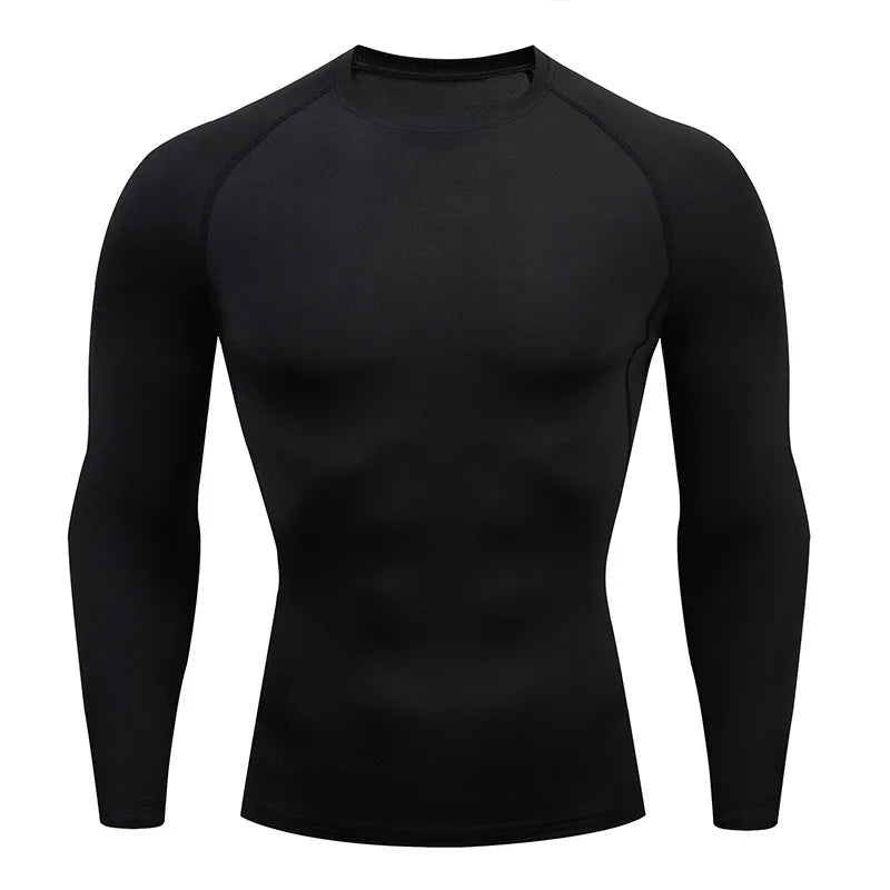 Men's T Shirt Outdoor Training Fitness Gym Jogging Running Sweatshirt/Man Compression Shirts Tight Elastic Breathable