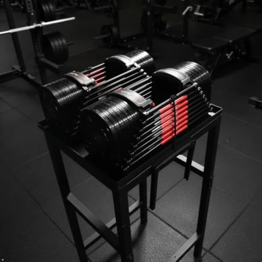 Commercial Heavy Duty Adjustable Dumbbell Stand Kettlebell Stand/Steel Black Weight Rack for Garage/Home Gym
