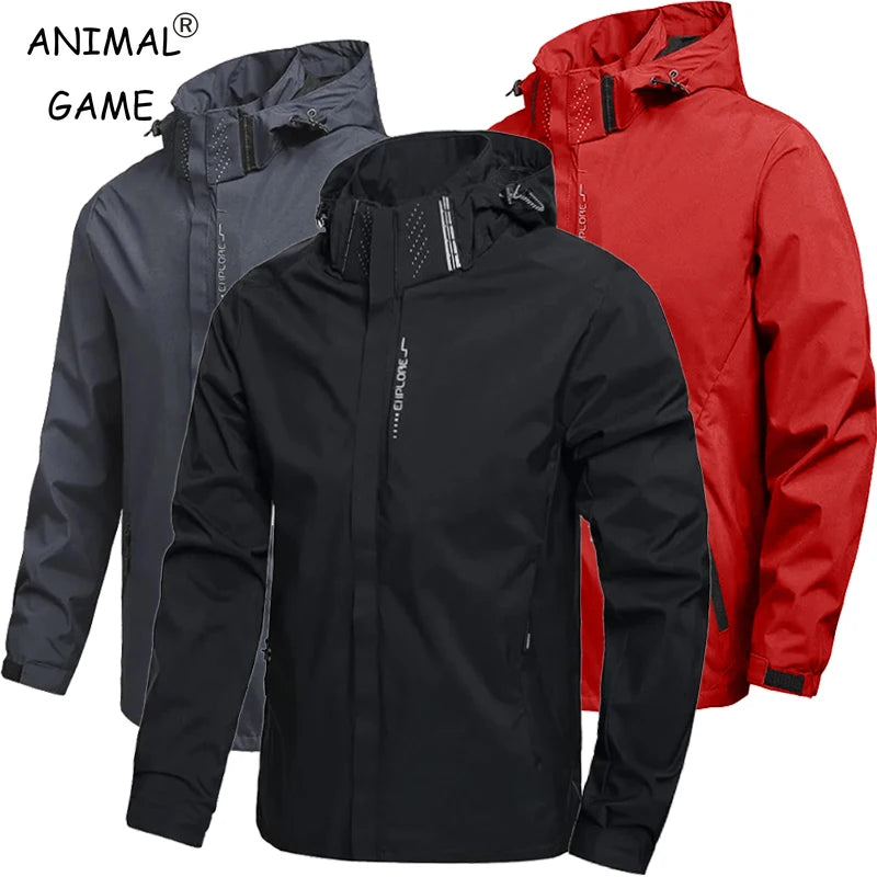 Men's Outdoor Waterproof Raincoat Lightweight Raincoat/with Hood streetwear Hiking Windproof Jacket Climbing Outdoor Jackets