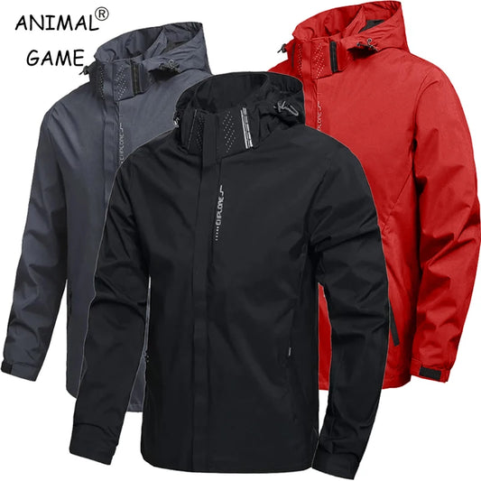 Men's Outdoor Waterproof Raincoat Lightweight Raincoat/with Hood streetwear Hiking Windproof Jacket Climbing Outdoor Jackets