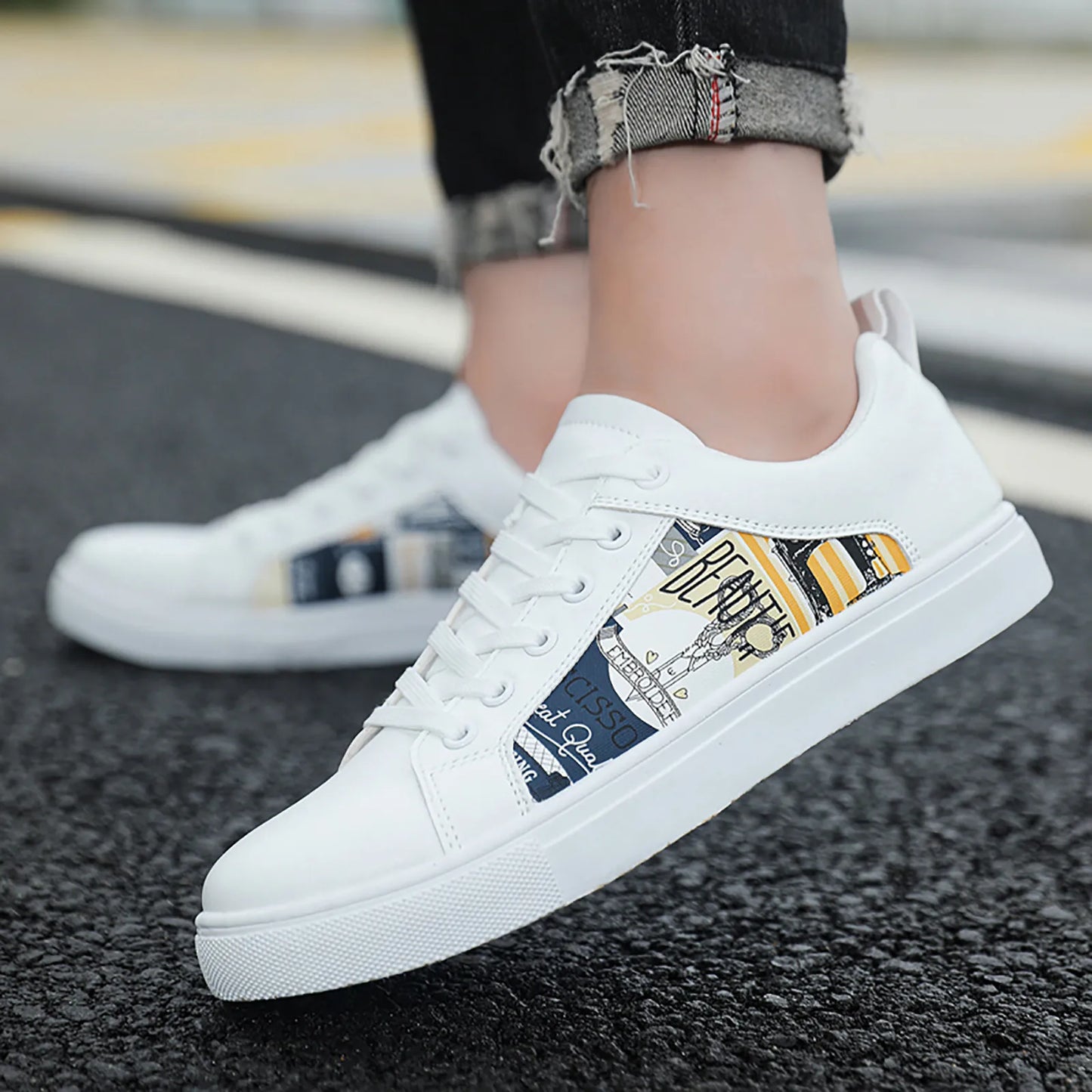 Men's Casual Shoes Wide Men Retro All Casual Shoes/Small White Shoes Trendy Shoes Men's Shoes