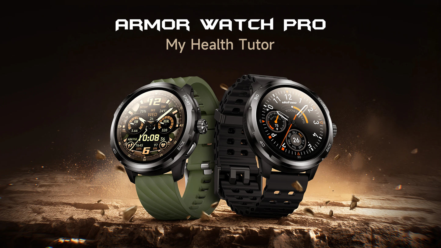 Ulefone Armor Watch Pro 1.5" AMOLED Smartwatch with Built-in GPS/Heart Rate Monitoring Sports Watch for Men & Women
