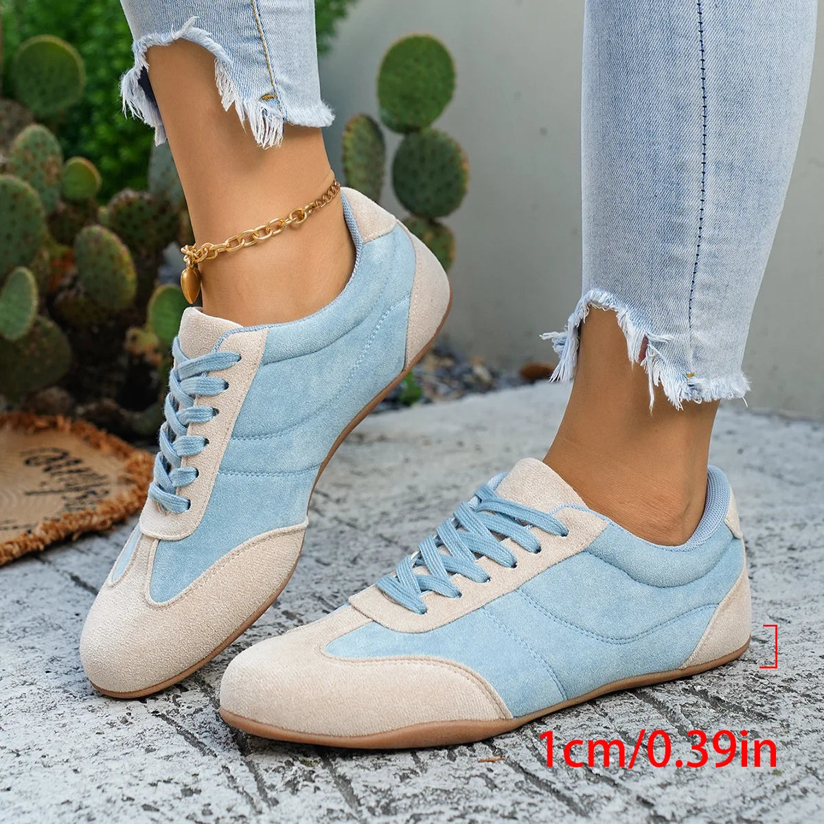 Women's Casual Flat-Soled Non-Slip Wear-Resistant Sport Spring/Autumn Round-Toe Soft And Comfortable Women Single Shoes