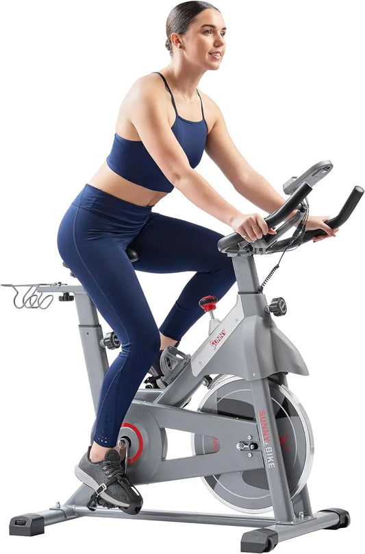 Indoor Cycling Resistance Exercise Bike/Optional Dumbbell Holder & Connected Fitness