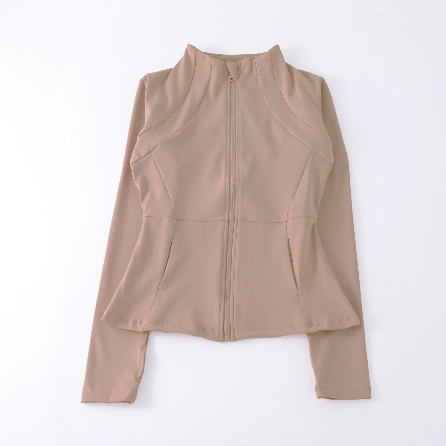 New yoga wear ladies coat round high elastic loose exercise/yoga fitness long sleeve stand-up collar yoga tops