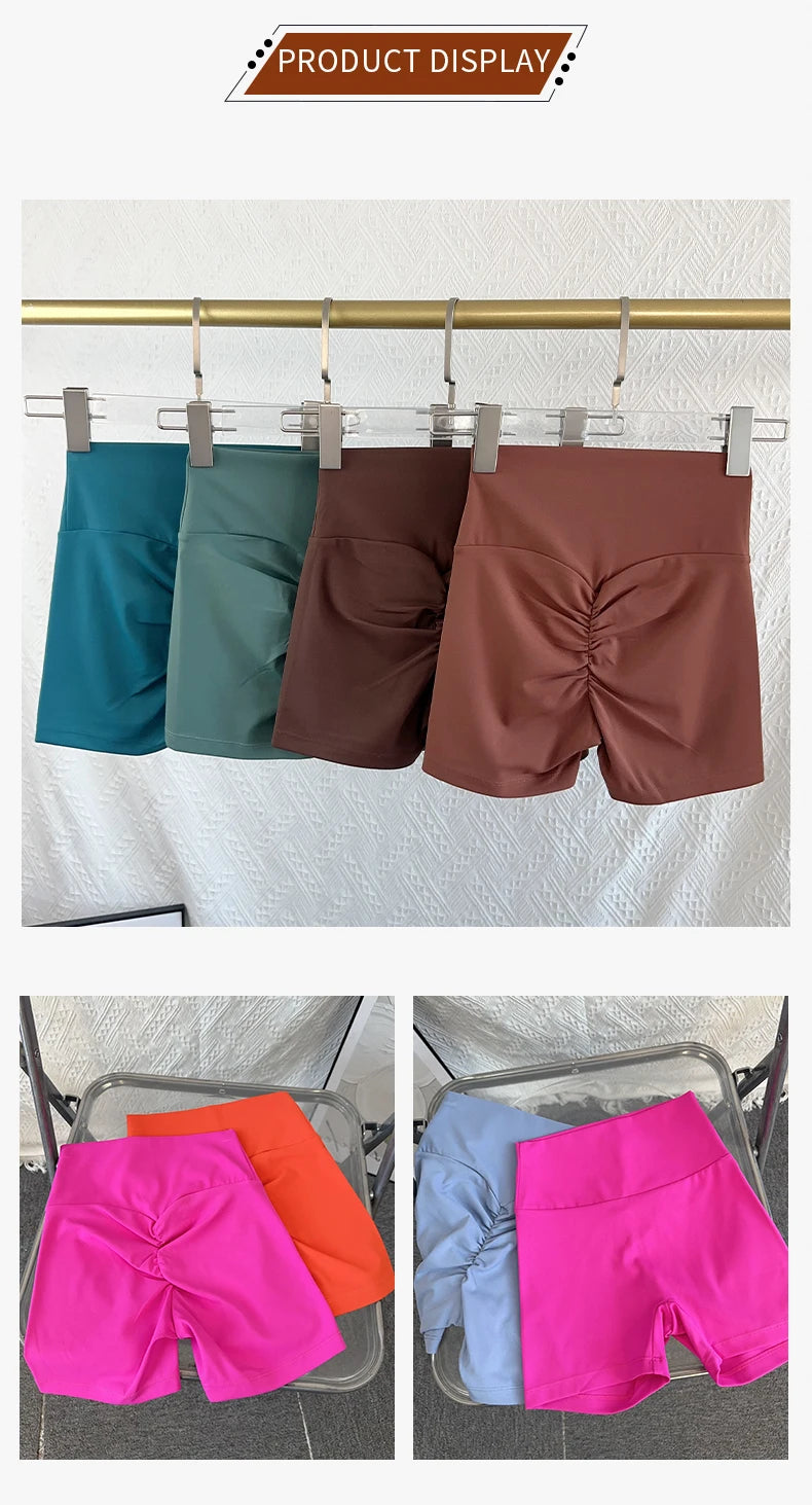 Women Sports Short Yoga Legging Shorts Squat Proof High Waist/Fitness Tight Shorts Quick Drying Cycling Workout Gym Shorts