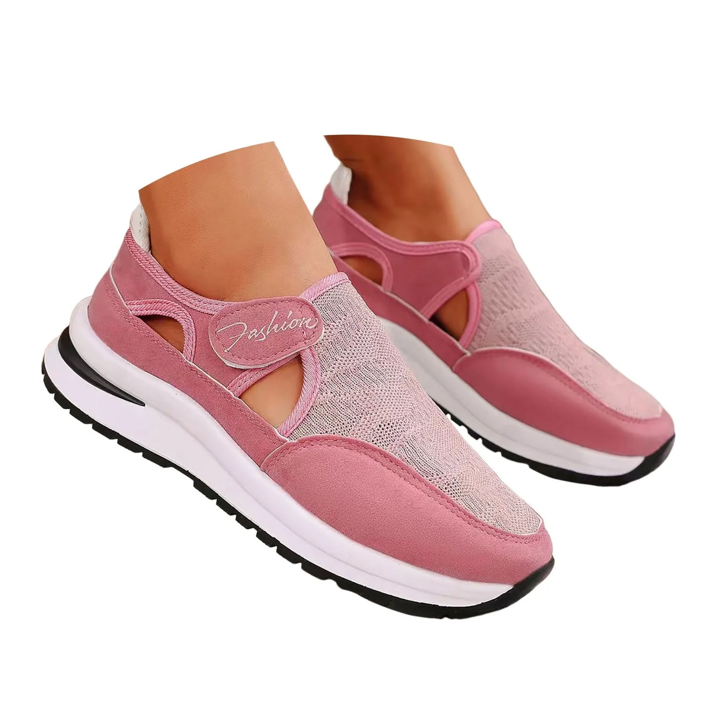 Women Sports Shoes Comfortable Soft Sole Flat Bottomed Low Cut/Mesh Breathable Women Casual Shoes Walking Sneakers