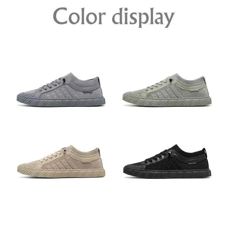 Oulylan Men's Breathable Sneakers Summer Casual/Lightweight Round Head Non-slip Flats Walking Shoes Male