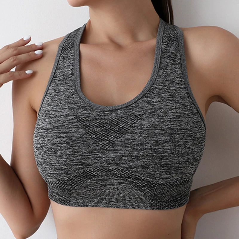 Women Sports Bras Yoga Top Vest High Shockproof Quick-drying Yoga/Gym Running Fitness Underwear Ladies Seamless Sportswear