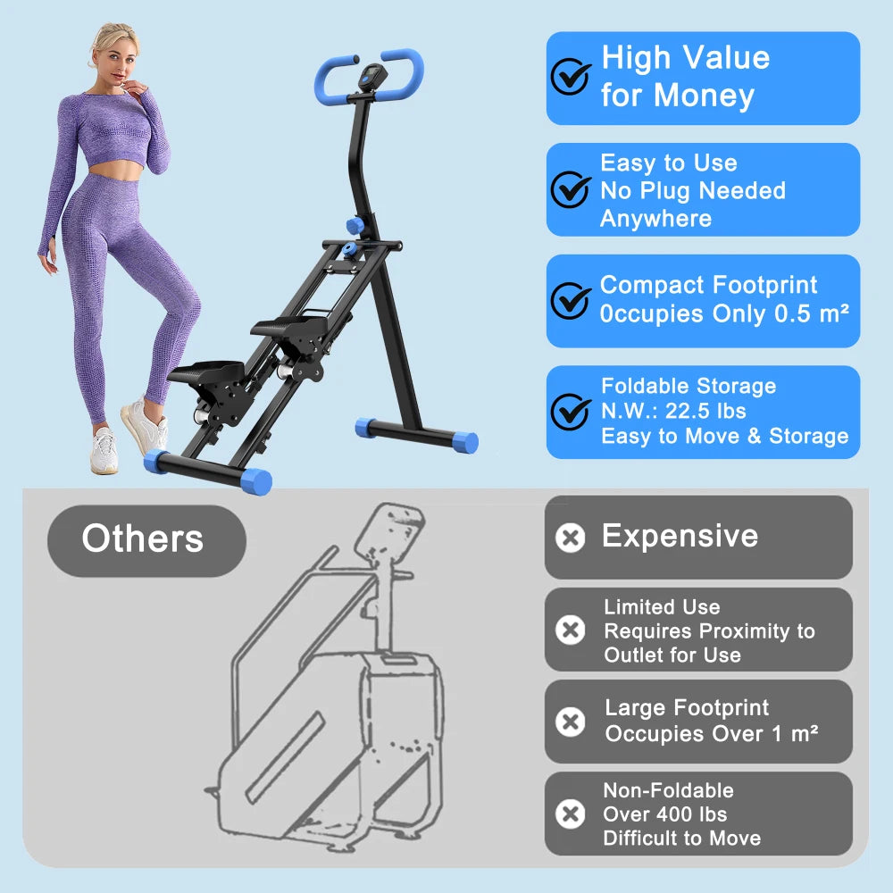 Ye Home Stair Stepper Upgrade Vertical Climber Workout Machine/for Full-Body Exercise, Fitness Equipment with Stable Frame