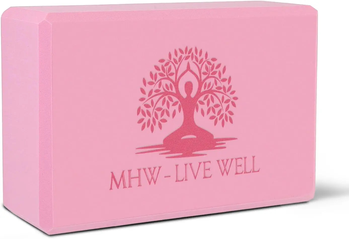 High Density EVA Foam Yoga Block Non-Slip Pilates Block/for Alignment & Balance 9x6x3 Inches Pink Foam