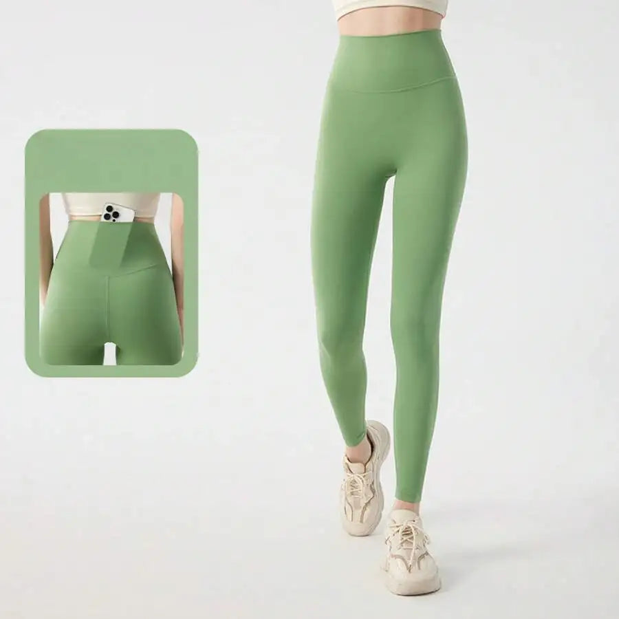 Women High Waist Peach Butt Lifting Scrunch Yoga Leggings/Compression Running Gym Tights Quick Dry Elastic Sports Pants