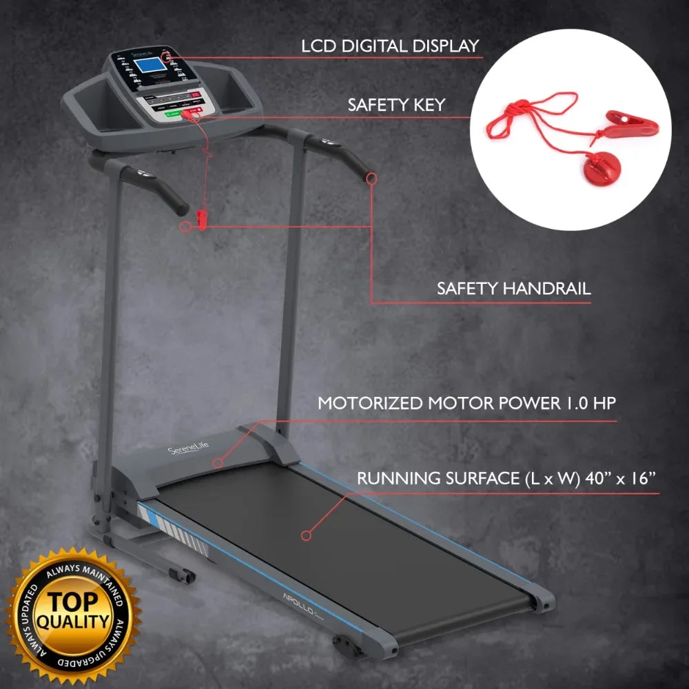 Folding Treadmill/Foldable Home Fitness Equipment  for Walking & Running/Cardio Exercise Machine