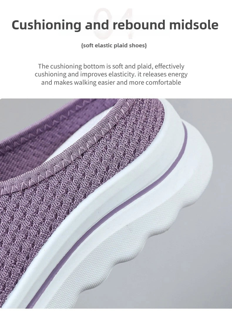 Women's Summer Breathable Commute Half Drag Shoes Soft Sole/Lightweight Slip On Casual Comfortable Odor-Resistant