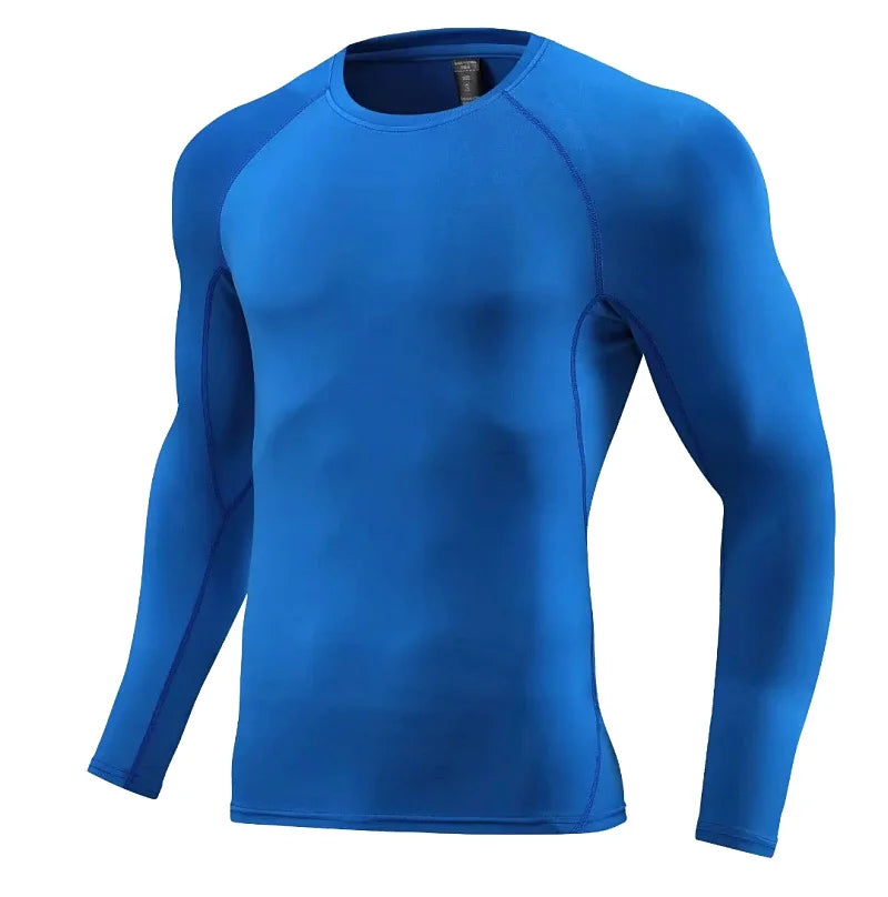 Men Long Sleeve Slim Tops Tees Sportswear Gym Fitness/Compression T-shirt Running Outdoor Jogging Tight Quick Shirt