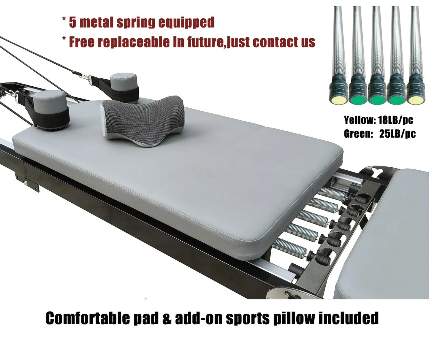 Pilates Reformer Machine with Tower for Home/Foldable Pilates Equipment