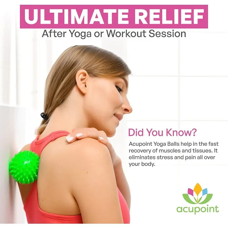 Physical Massage Therapy Ball Set Designed for Yoga Practice/Deep Tissue Massage Trigger Point Relief Myofascial Releax