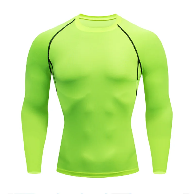 Men Compression Running T-Shirt Fitness Tight Long Sleeve Sport T-shirt/Training Jogging Shirts Gym Sportswear Quick Dry Clothes