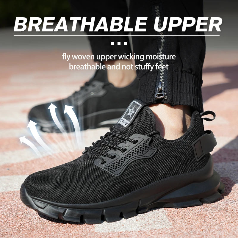 Soft-soled comfortable anti-smash/anti-puncture and breathable safety shoes
