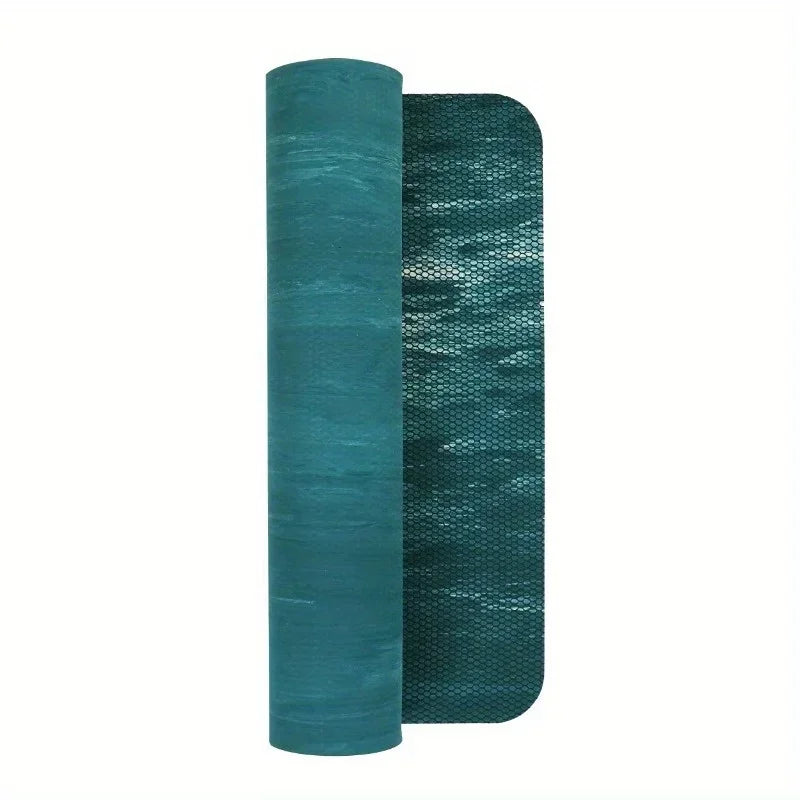 Non-slip treaded, 4mm rubber yoga mat/suitable for high-intensity workouts