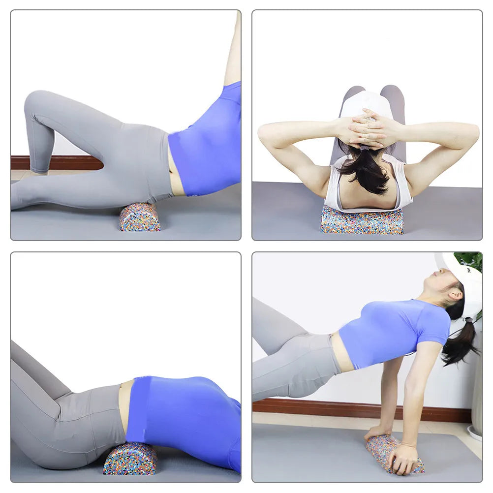 Half Foam Roller for Runners Muscle Relaxation Semicircle Yoga Tool/Lightweight Easy Carry Anytime Anywhere Half Foam Roller