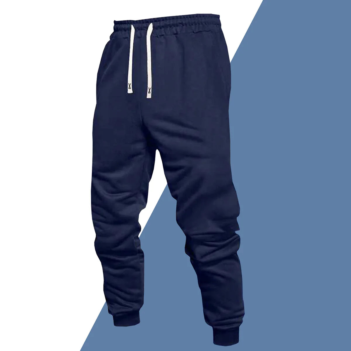 Men's 4-piece casual pants, solid color sports pants and ankle tied/outdoor jogging pants can be worn all year round