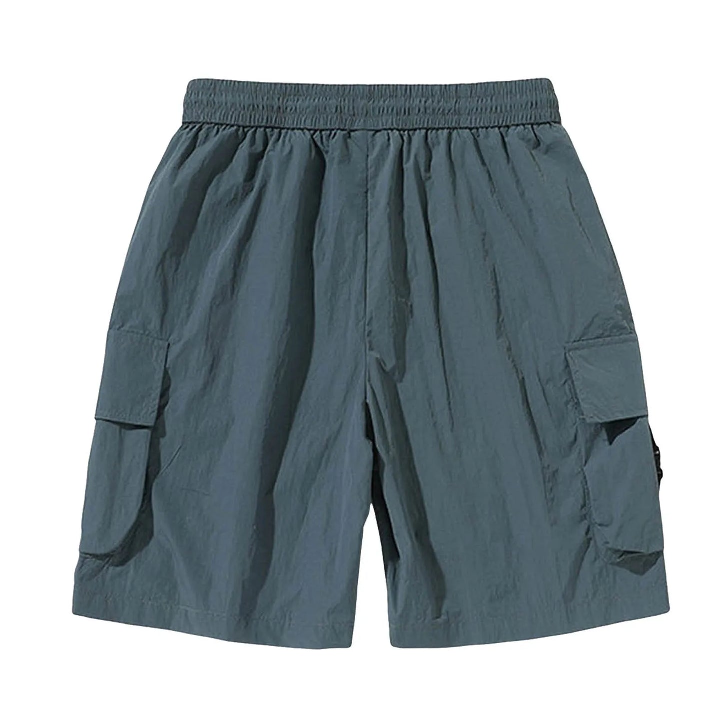 Men's Cargo Shorts Elastic Waistband Drawstring Summer Casual/Pockets Cotton Shorts Large Size Outdoor Jogging Shorts