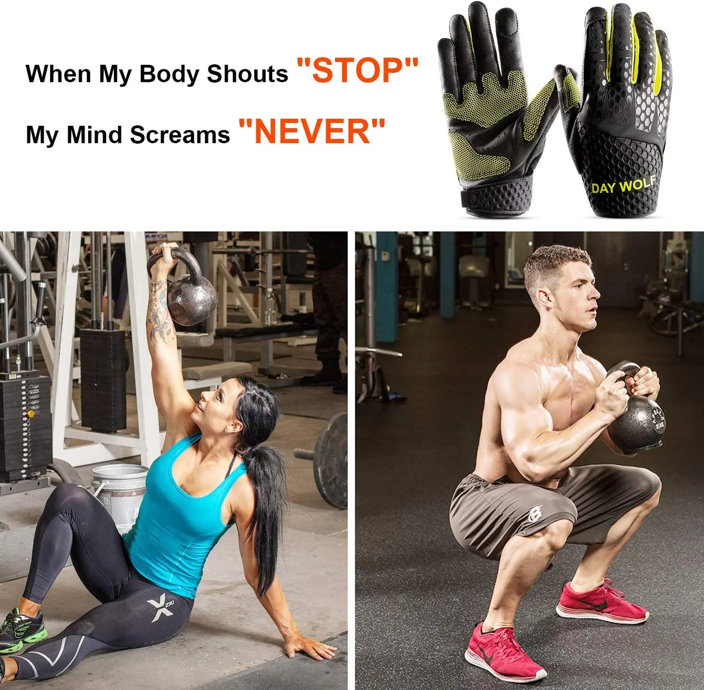 Gym Gloves Fitness Weight Lifting Gloves/Body Building Training Sports Exercise Cycling Sport