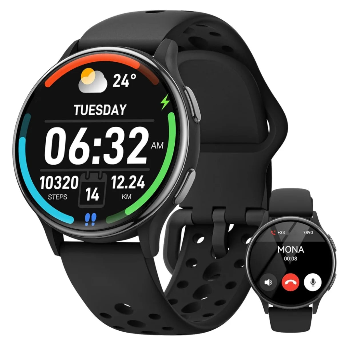 Smart Watches [400+Watch Faces/Calls/Health], 1.27" Fitness Tracker/Smartwatch for iPhone ＆ Android, Activity