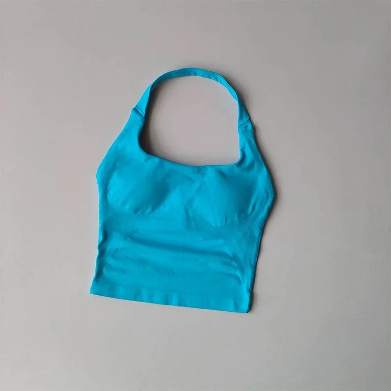 Neck Halter Yoga Vest Shockproof Running Sports High-strength Sports/Fitness Pilates Suspender Beautiful Back Summer