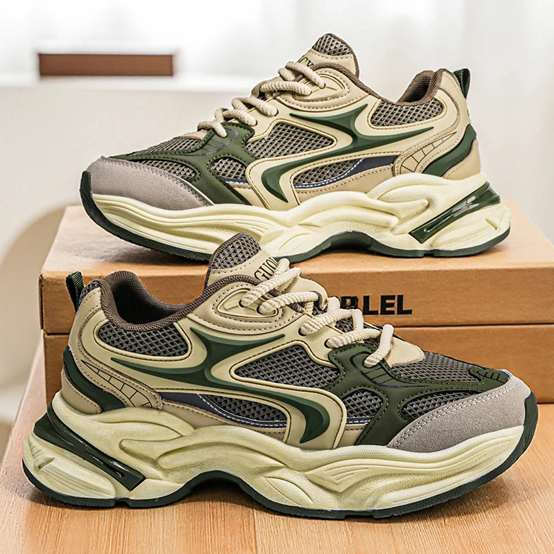New Style Heightening Casual Thick Bottom Anti-Slip Wear-Resistant/Lightweight Men's Sport Shoes Comfortable Spring
