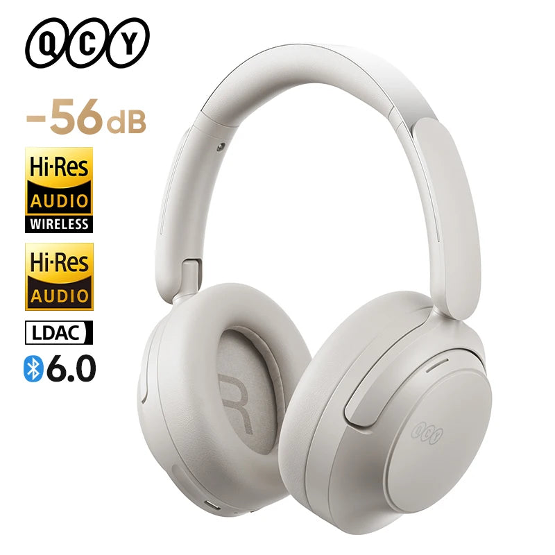 QCY H3S Over Ear Headphone Hi-Res LDAC Spatial Sound Headset/H3S -56dB Adaptive ANC Wireless Earphone Bluetooth 6.0 102Hrs