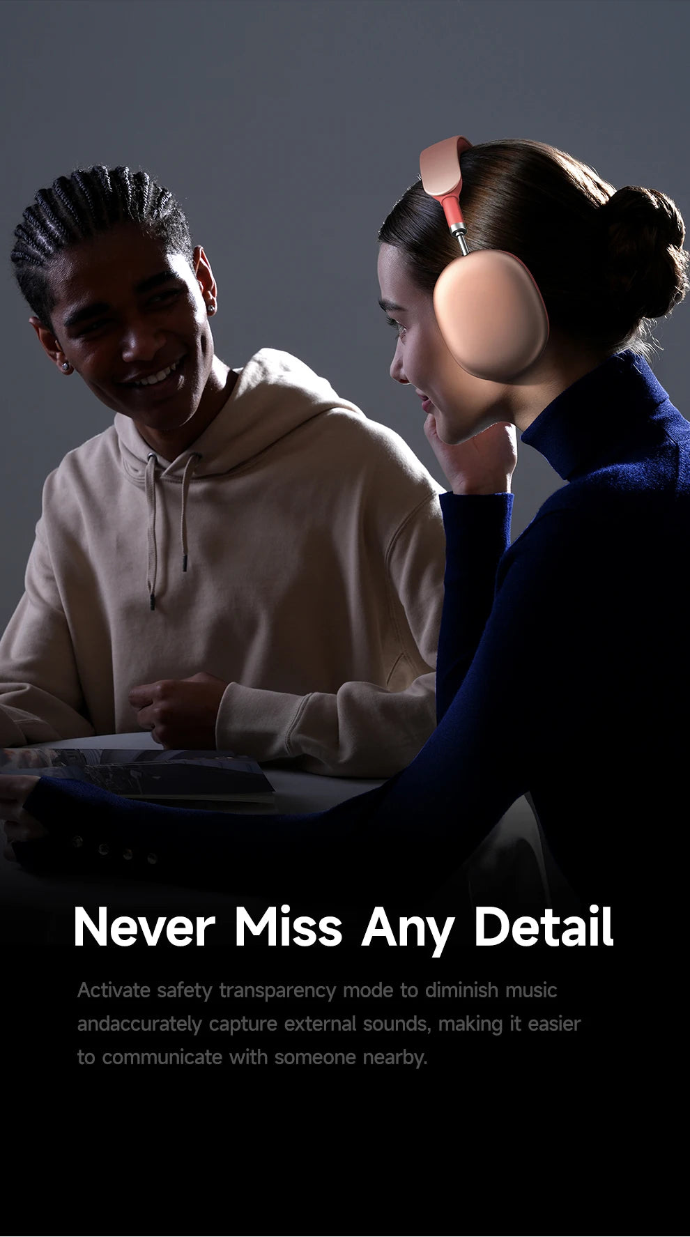 Picun F8 Pro ANC Wireless Headphones 3D Spatial Audio Head Tracking/52dB ANC HIFI Bluetooth Headset ENC HD Mic Low-Latency APP