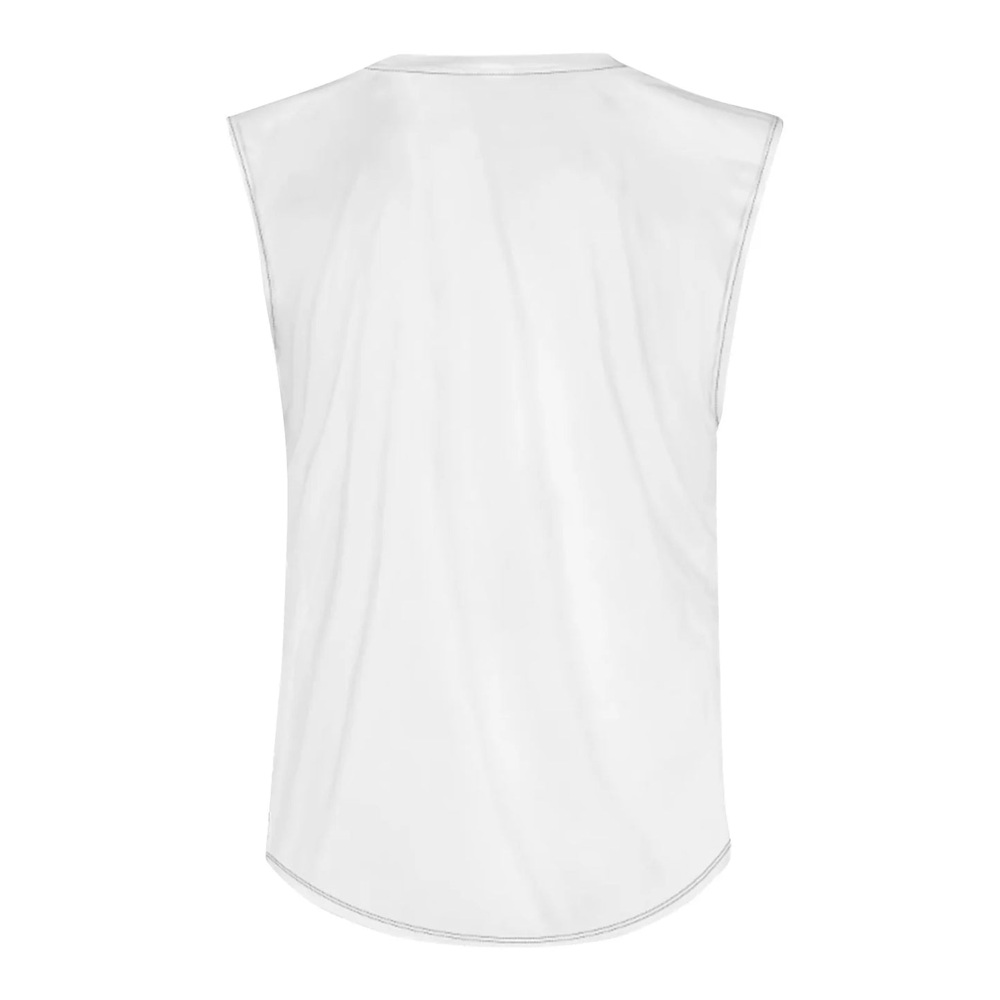 Summer Men's Solid Color Printed Sweat-Absorbing Breathable/Shoulder Expanding Sleeveless Vest Man Sleeveless Shirt