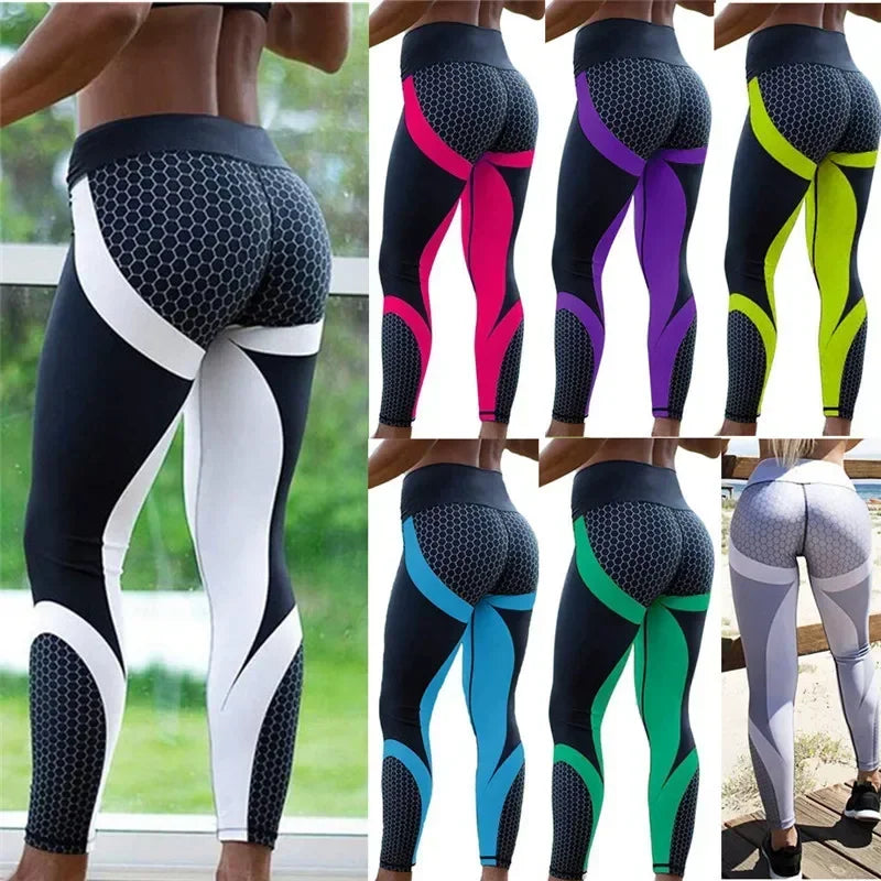 Printed Yoga Pants Women Push Up Professional Running/Fitness Gym Sport Leggings Tight Trouser Pencil Leggings