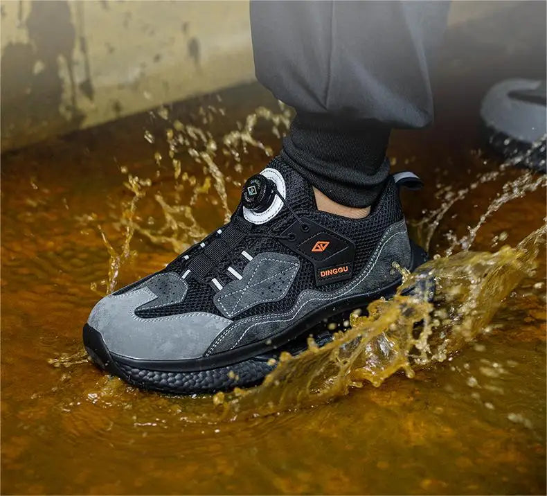 Fashion Work Sneakers Men Steel Toe Work Shoes Safety Boots/Men's Anti-smash Puncture-Proof Working Protective Shoes