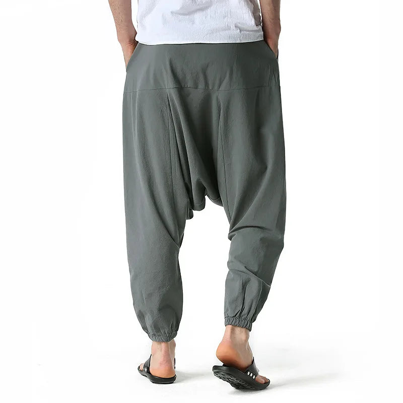 New Men Harem Pants Sweat wear Baggy Casual Yoga Loose Cotton/Sport Jogging Pants Cross Pants for Men Streetwear
