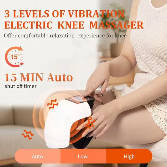 Portable knee massager vibration hot compress charging design/caring for knee health giving gifts to elders and friends