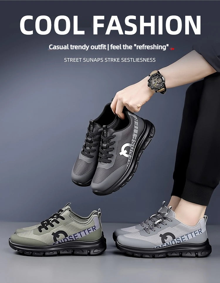 Men Sports Shoes Luxury Casual Sneakers Mesh Running Shoes Summer/Lightweight Platform Fashion Basketball Walking Shoes for Men